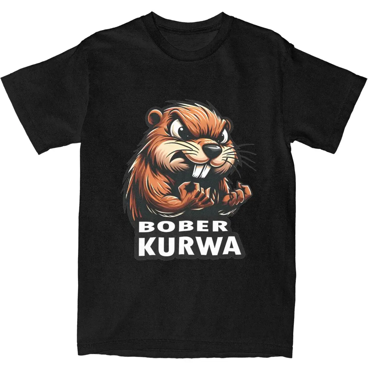 Bober Kurwa T Shirt Summer kurva Street Style T Shirts Pure Cotton Harajuku Tee Shirt For Man Short-Sleeve Loose Tees