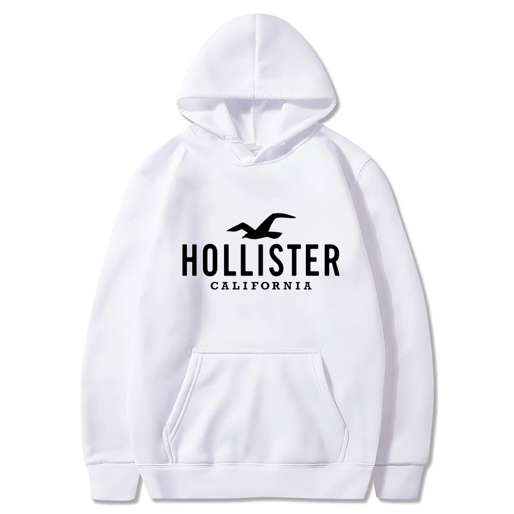 2024 hollister Women Hoody Street Casual Loose Sweatshirt Autumn Fleece Hooded Hip Hop O-Neck Clothing Female