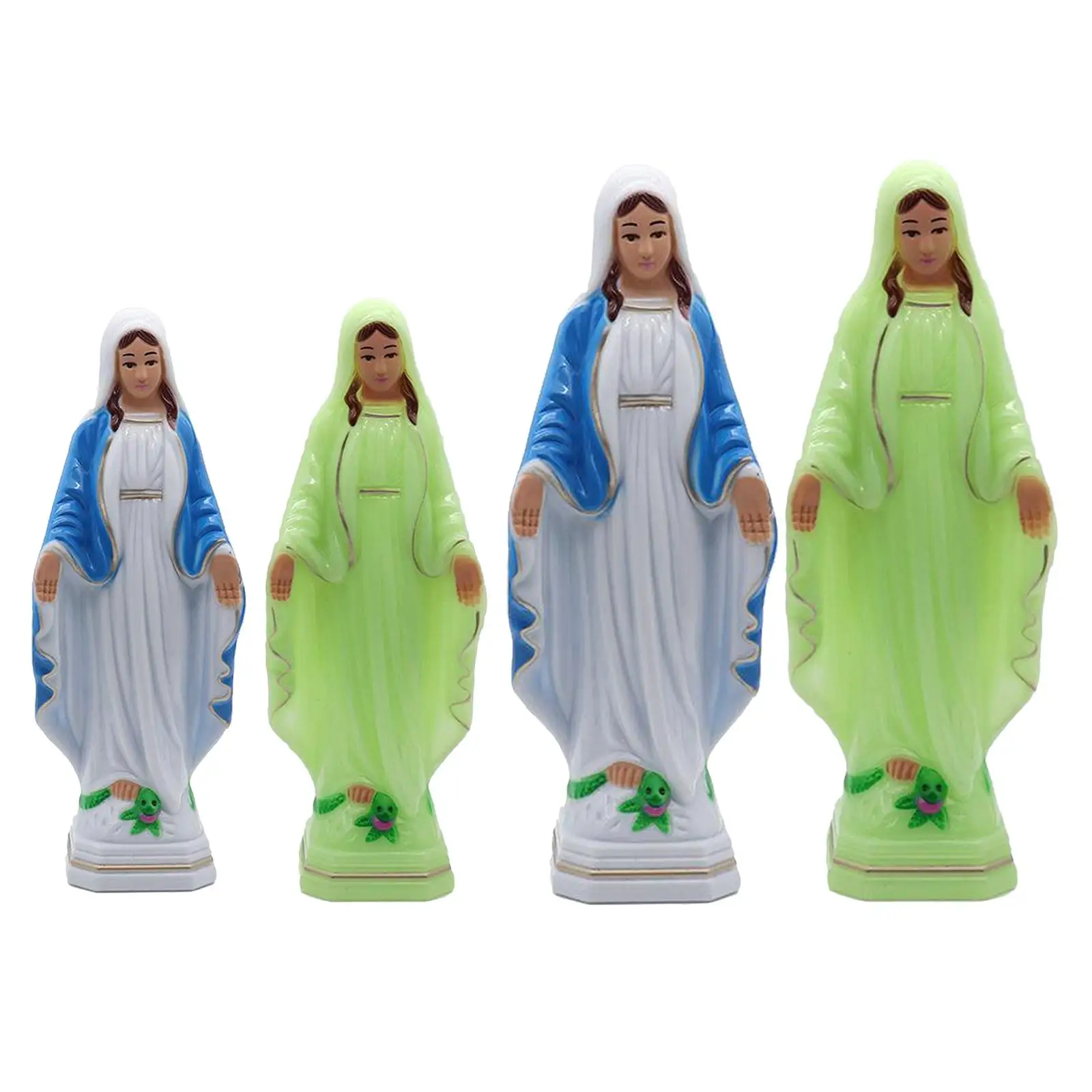 Catholic Virgin Mary Ornament Hand Painted Figurine for Home Table Decor Office Shelf Church Decoration Thanksgiving Present