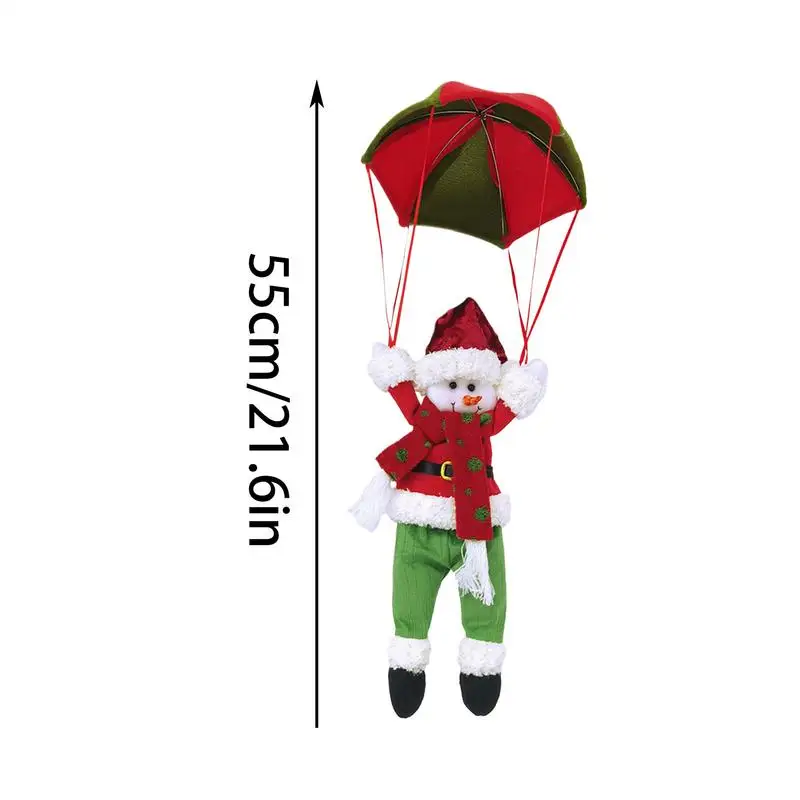 Christmas Parachute Santa Claus Parachute Christmas Ornament Winter Decoration Santa Claus Or Snowman Doll Ornament For Home