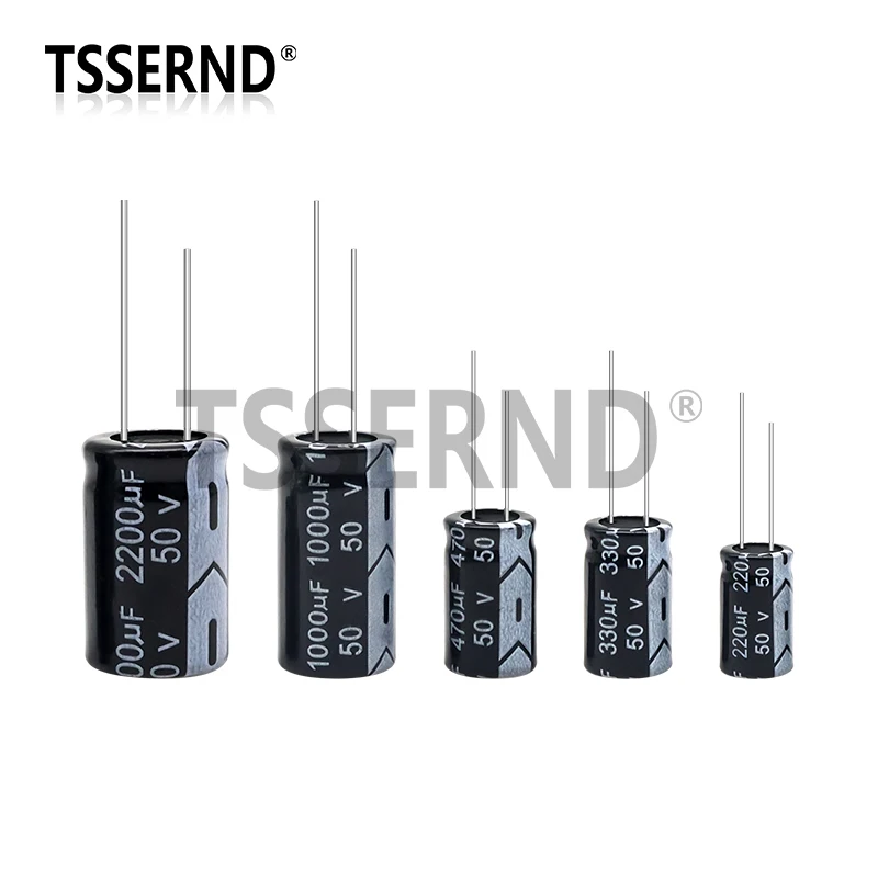 50V Aluminum Electrolytic Capacitor 0.1UF 0.22UF 0.47UF 10UF 22UF 33UF 47UF 100UF 220UF 470UF 680UF 1000UF 2200UF 3300UF 4700UF