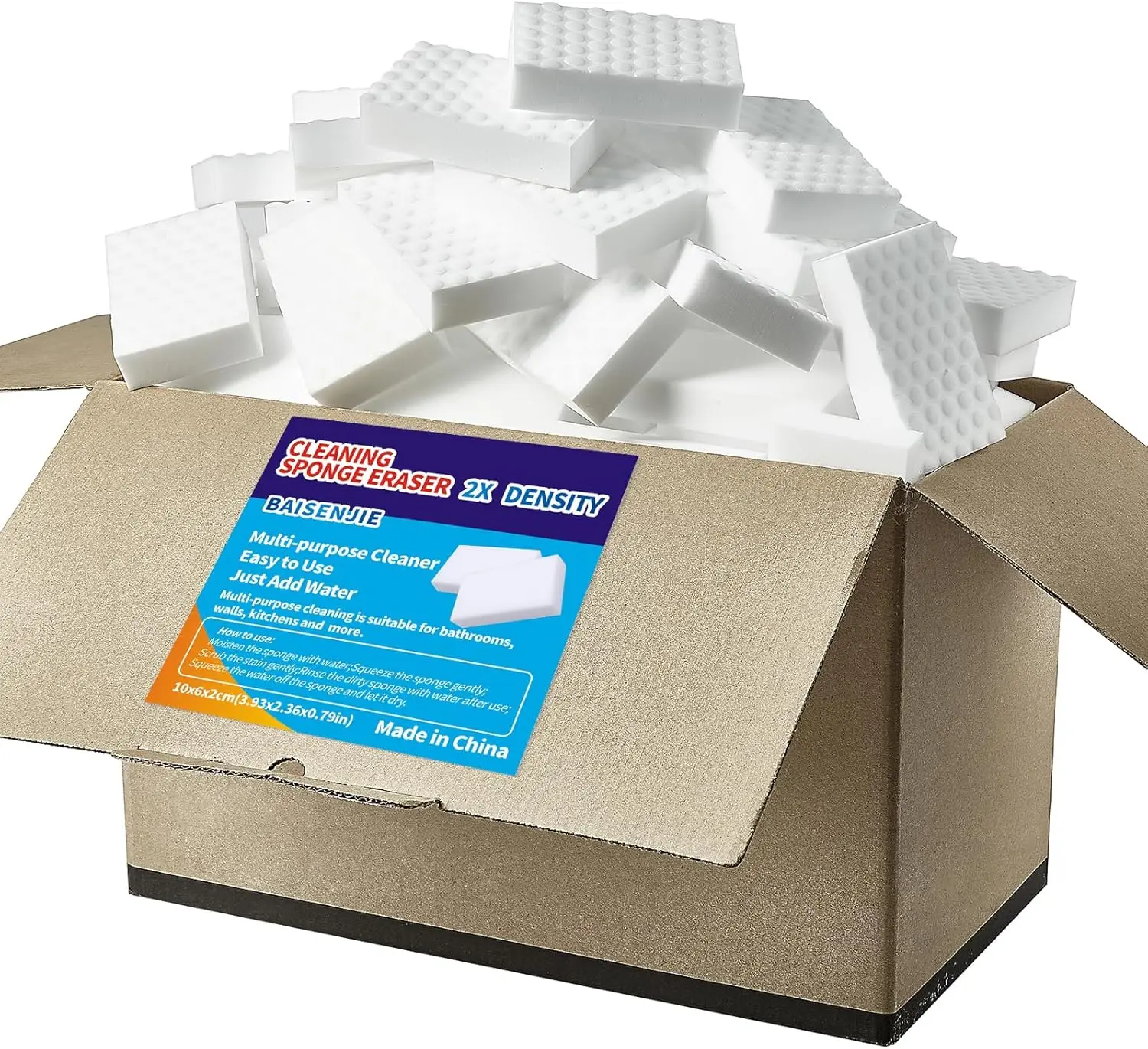 

Волшебные губки-ластик, 100 штук, меламиновые губки-подушечки двойной плотности, товары для уборки дома