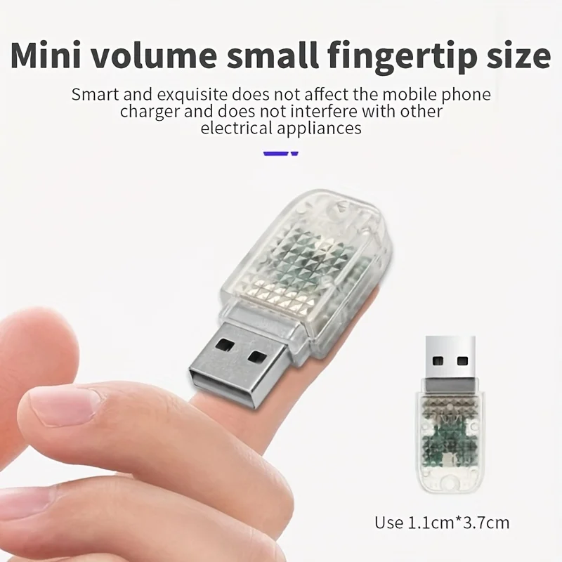 Usb Touch Light Usb Socket Touch To Light Up Seven Color Cycle Gradient Easy To Use Enhance The Atmosphere Inside The Car