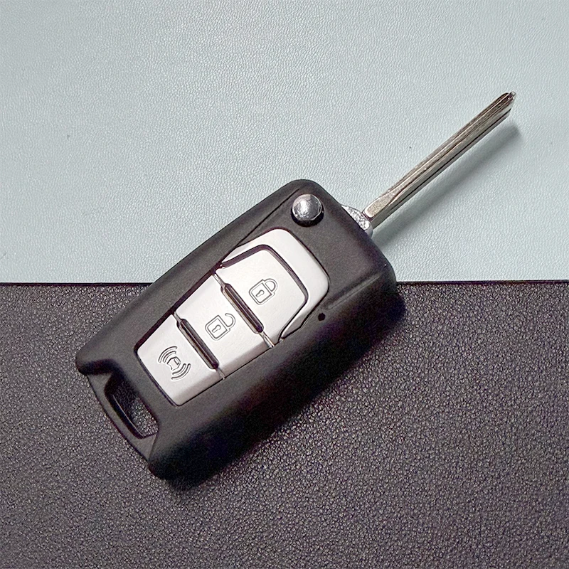 3 Buttons Car Folding Key Fob Shell Case Housing for Ssangyong Korando Actyon C200 view 3