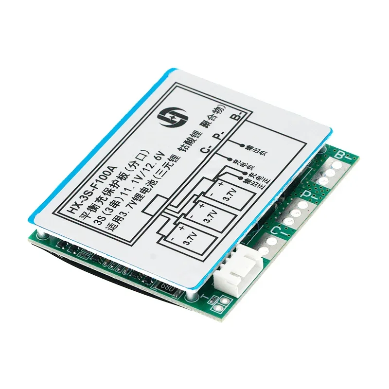Three strings of 12.6V lithium battery protection board Three strings of 11.1V polymer 12V 100A outlet belt balance