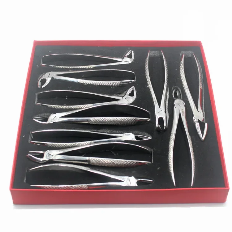 10pcs Stainless Steel Pliers Laboratory    Extracting Forceps Set