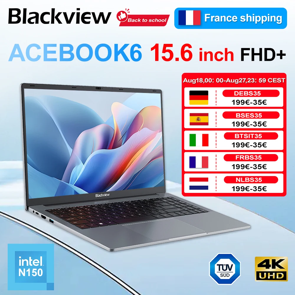 Blackview AceBook 6: Un Laptop con Processore Intel N150 per Uso Professionale e Divertimento