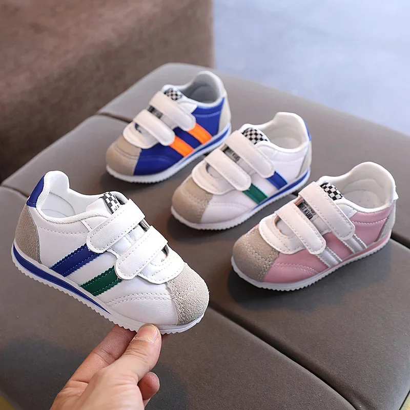 Toddler Tennis Shoes 2024 Autumn Lightweight Baby Girl Shoes Designer Kids Shoes Soft Bottom Children Sneakers for Boys E08174