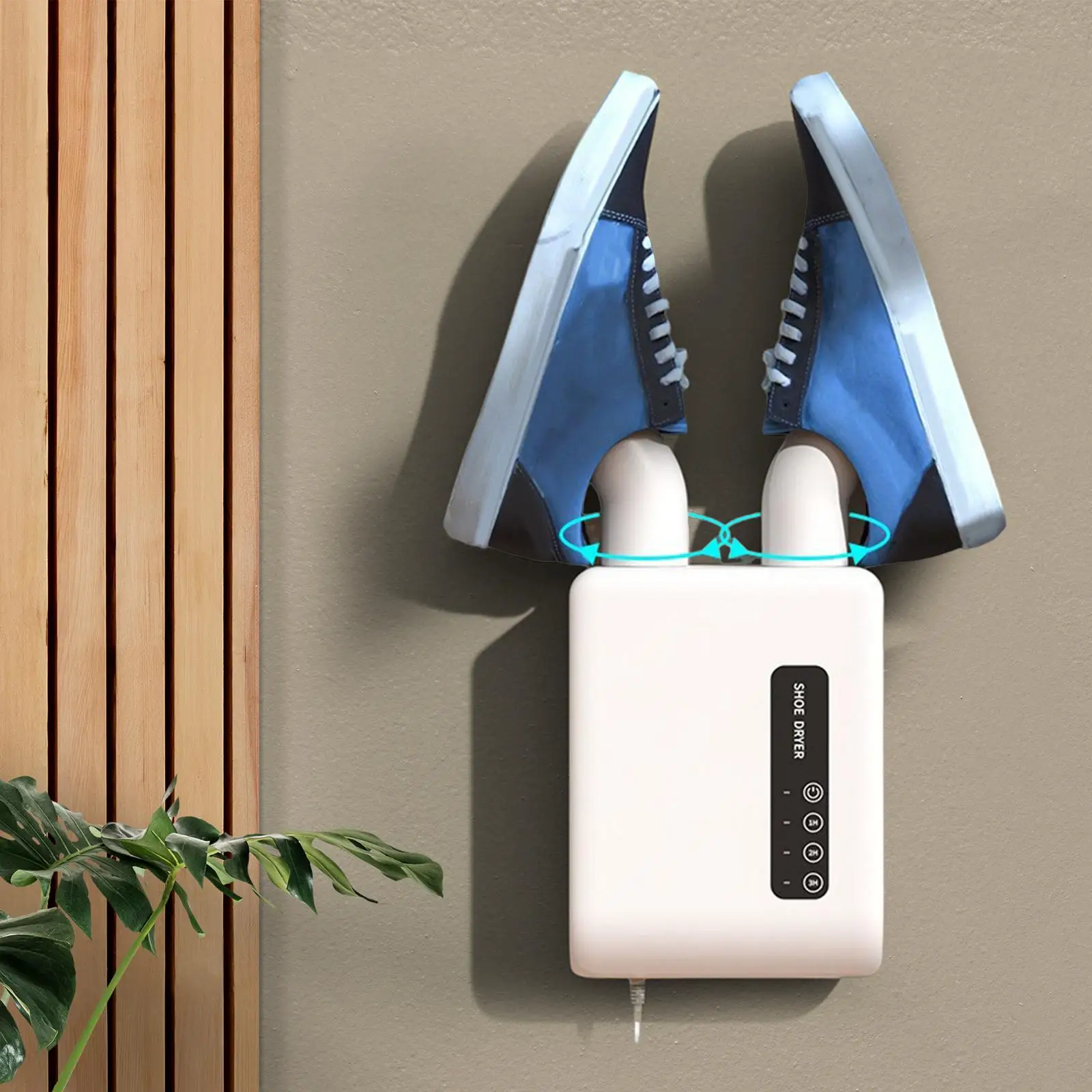 Secador de zapatos eléctrico montado en la pared, Dispositivo deshumidificador con temporizador inteligente de secado rápido y temperatura constante para botas de nieve y calcetines