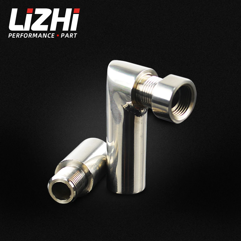 LIZHI RACING - Universal HIGH QUALITY O2 Oxygen Sensor Angled Extender Spacer 90 Degree O2 Bung Extension M18 X 1.5 LZ-OSE01