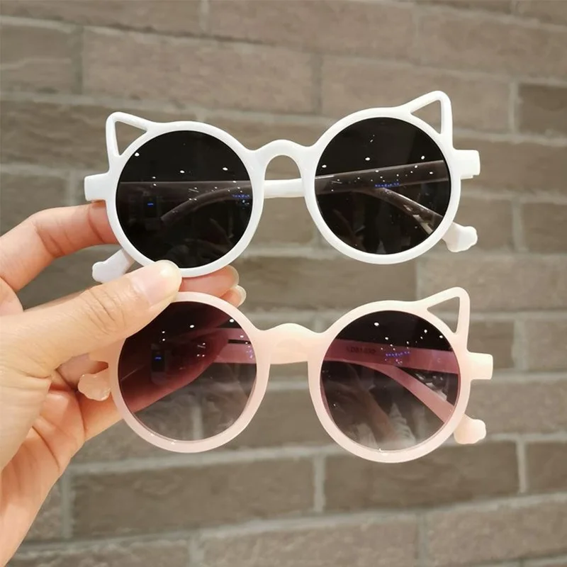 Kids Cartoon Cat Ear Sunglasses - close-up view