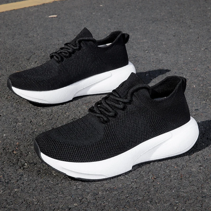2026 New Men Women Mesh Breathable Casual Sports Shoes Slip on Platform Sneakers Unisex Walking Sock Shoes Casual Running Shoes