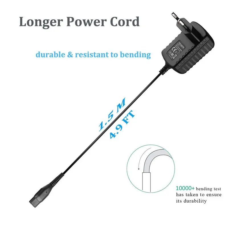 Suitabl per Karcher WV 1/2/5/50/55/60/70/75 caricatore per aspirapolvere in vetro regolamenti ue caricabatteria per spina Vac per finestra