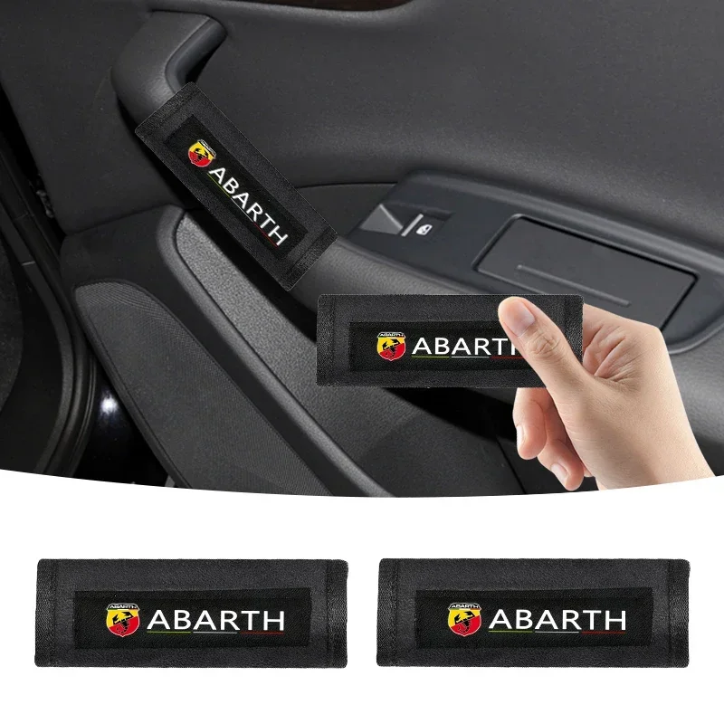 Car interior Car roof handle plush protective cover For Fiat Abarth 500 595 124 Spider Ducato Panda Tipo Bravo Accessories