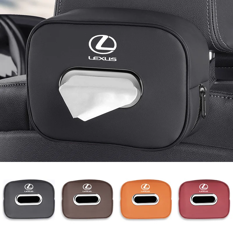 Car Seat Back Paper Towel Tissue Box Sun Visor Storage Bag For Lexus ES RX NX LS UX LM LX GX IS300 RX350 LS500 LX600 NX260 IS250