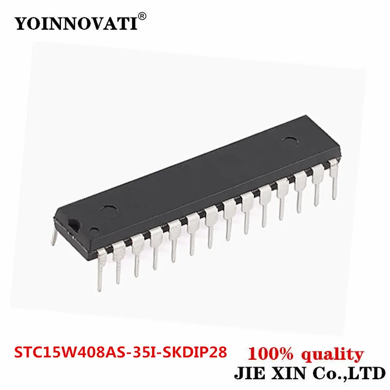 5-100Pcs STC15W408AS 35I SKDIP28 DIP28 STC15W408