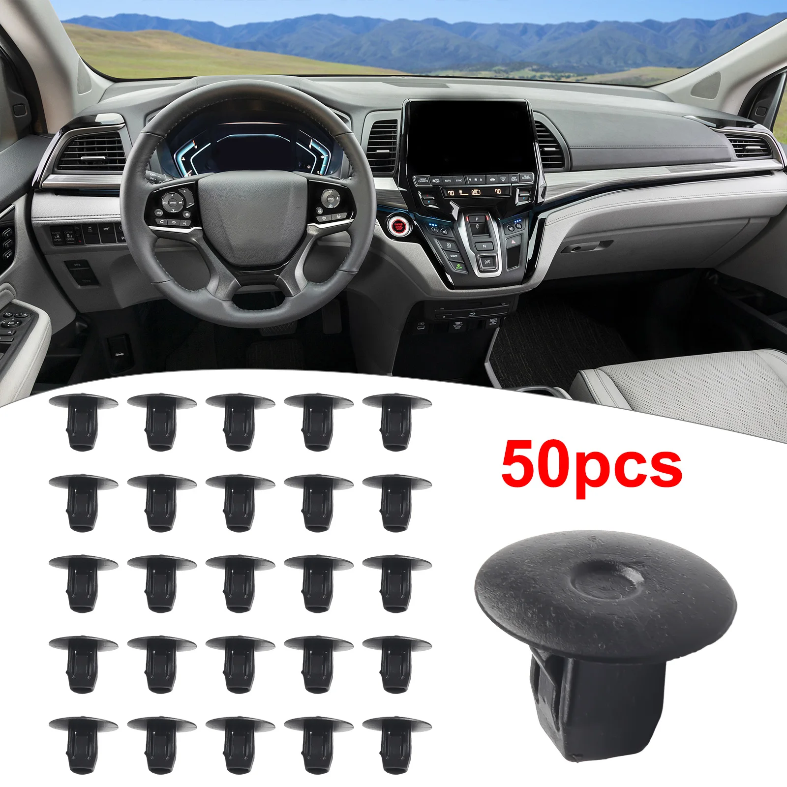 

Molding Clips Fender Apron Grommet Fender Side 50 Pcs/set Accessories 0.79x0.55inch 90682-SEA-003 For Honda For Civic 2004-2016