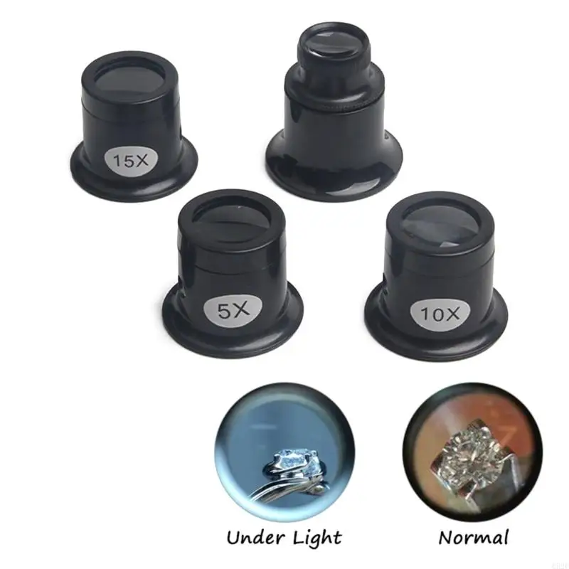 

652F Jewlers Loupe Portable Monocular Loupe Jewelers Eye Magnifier Loupe Repairs Tool Watchmaker Loupe Magnifying Glass Set