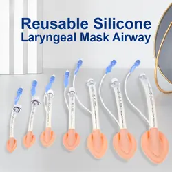 Masque Laryngé Réutilisable en Silicone pour Enfants et Adultes, 1 Pièce, Respiratoire, Anesthésie Médicale, Voies Aériennes, Coussin