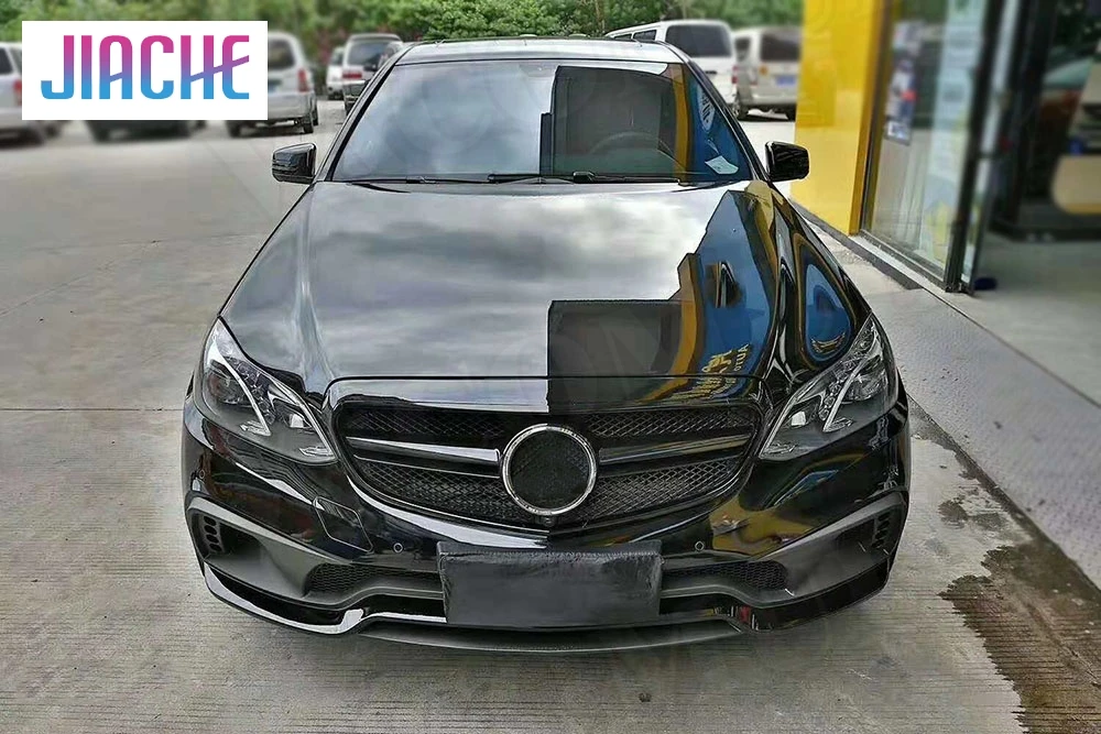 PP Material Wide Body Kits Front Rear Bumper Lip Spoiler For Mercedes Benz E Class WD Style Bodykit