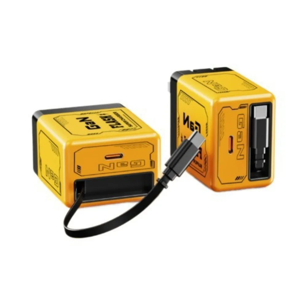 

Новое зарядное устройство GaN 52W с выдвижным кабелем Type-C и 2 USB-портами для телефонов и ноутбуков