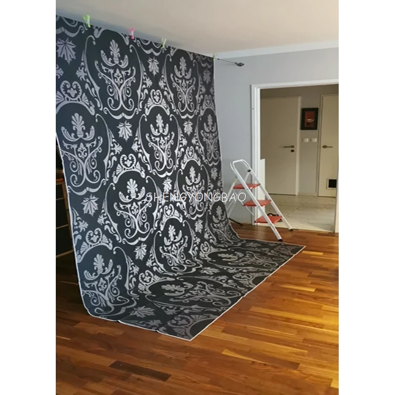 아트 천을 창 외부 풍경 사진 배경 소품 꽃 나무 풍경 초상화 사진 배경 2236 CH-02