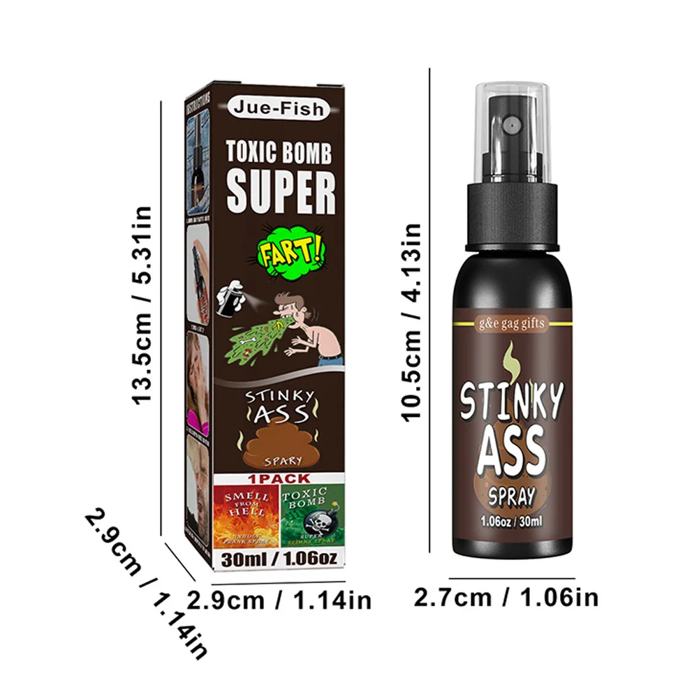 30ml Scheet Spray Grap Grapje Plastic Stinkende Stinkende Grappen Party Benodigdheden Spuitbus Stinkt voor Volwassenen Kinderen Niet Giftig voor Halloween