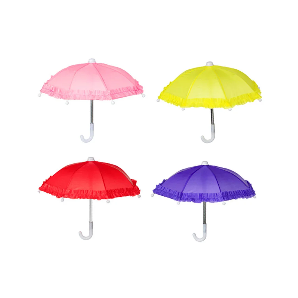 

4 Pcs Mini Umbrella Children's for Girls Kids Lace Tiny Umbrellas Decorative Prop Toy Bride Decoration