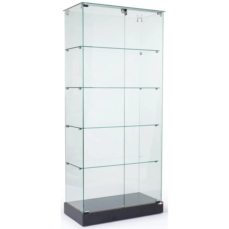 

Custom. keway customized tempered glass frameless full jewelry display cabinet wall glass showcase