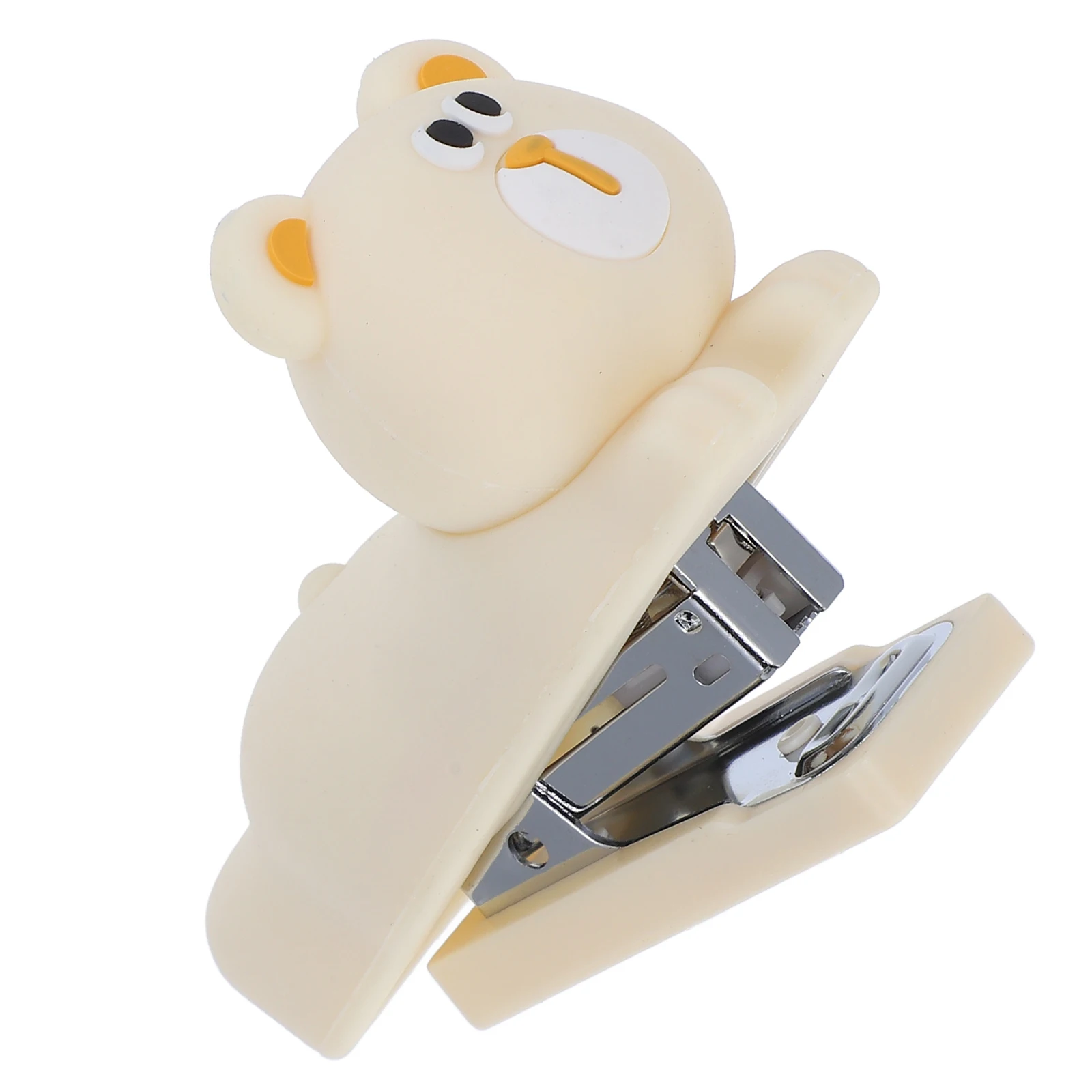 

Cartoon Stapler Hand Held Office Supply Cute Animal Teacher Classroom Mini Travel White Portable Desk Heavy Duty