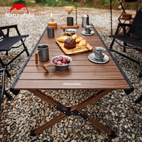 Naturehike Aluminum Alloy Table Outdoor Camping Buckle Type Egg Roll Table 60x125cm Folding Portable BBQ Party Picnic Desktop