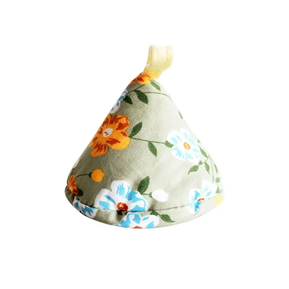 

Floral Print Triangle Pot Hat Heat Insulation Cotton Pot Lid Knob Cover with Hanging Hole Anti-Scalding Pot Hat Cover Kitchen