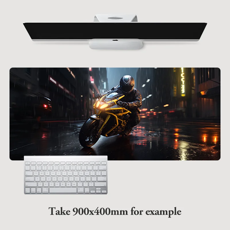 Motorcycle Game Mat Large Size Cyberpunk 900x400MM Mouse Pad 800x300MM Gaming Accessories PC Gamer XXL Table Cover Dest Mat