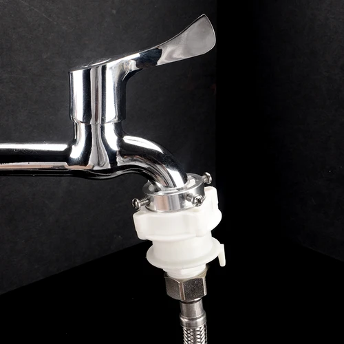 Imagen 2 del producto Conector a presión Universal de 1/2 ""y 3/4"", adaptador de tubo de entrada para lavadora, adaptador de acoplamiento de manguera de grifo de junta rápida, accesorio de lavado de coche