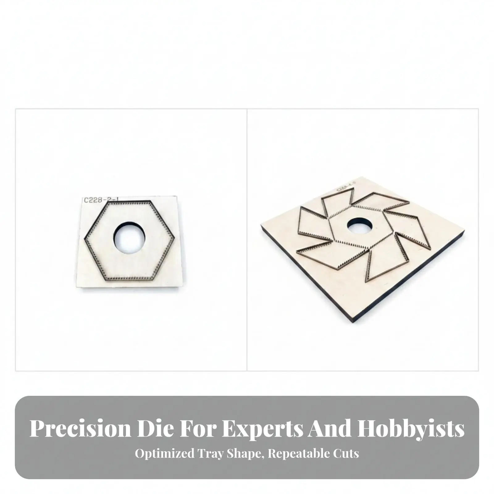 Manual Leather Cutting Die Mold for Tray Making with Sturdy Wood Backing and Acute Metal Edge