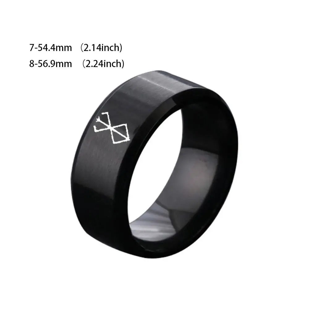 Cool 4 Colors Anime Ring Laser Commemorative Anime Peripheral Gift Stainless Steel Rings Men