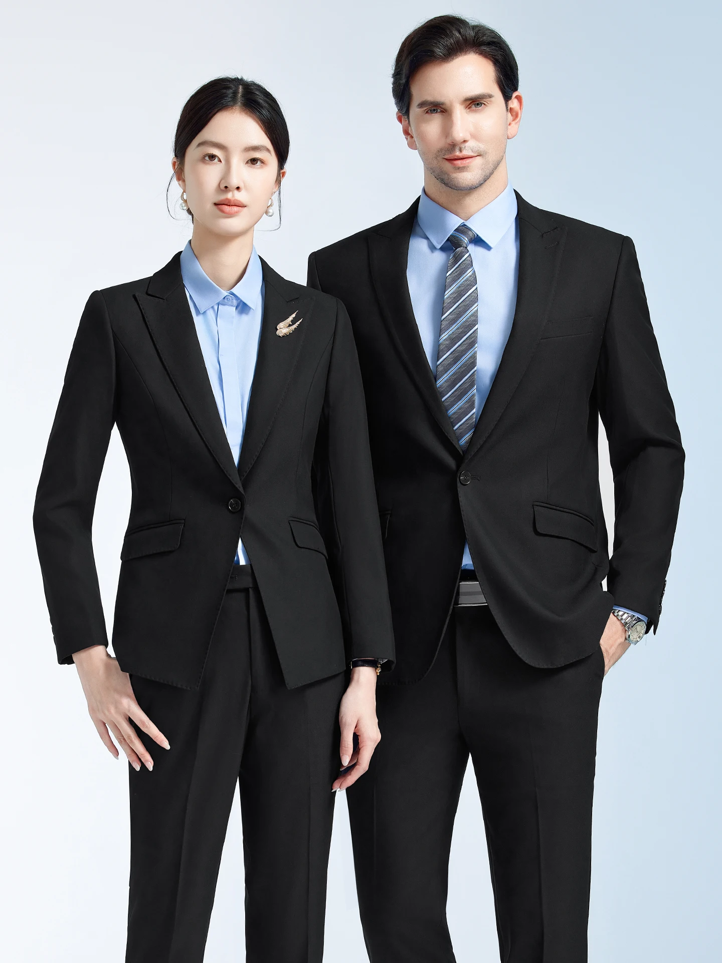 

Black Suit Set for Women 2026 New Business Formal High End Workplace Interview Professional Uniform Polyester Rayon Fiber