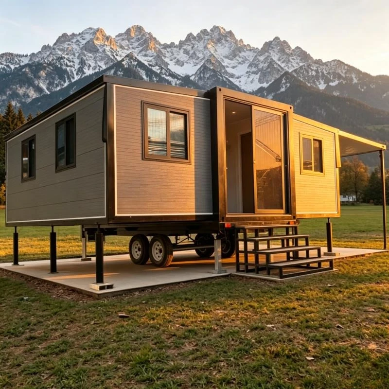Standard Lightweight Mobile Prefabricated Modular House Quickly Built Tiny House Expandable Bedroom Container House
