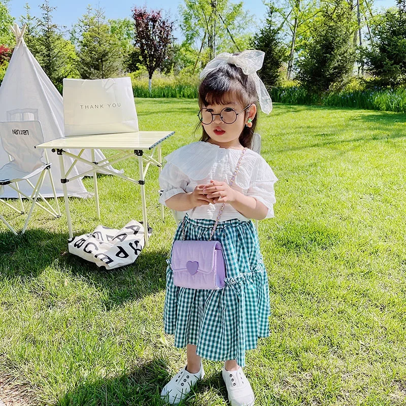 Bolso cruzado con cadena para niñas y mujeres, Mini bolsos cuadrados de PU a la moda coreana, lindos bolsos de hombro para padres e hijos, nuevo