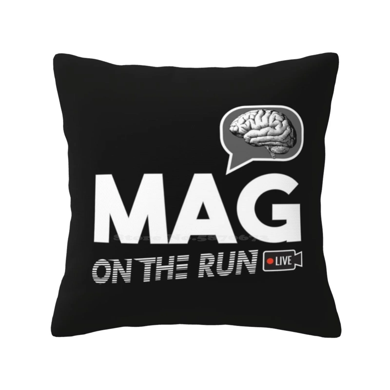 

Mag On The Run ( Black & White Mix ) Pillowslip Pillowcase Mag On The Run Bam Mag Bitter Truth