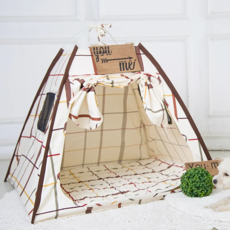 

Pet tent cat litter side herding corgi than bears Pomeranian teddy universal in all seasons removable and washable summer small