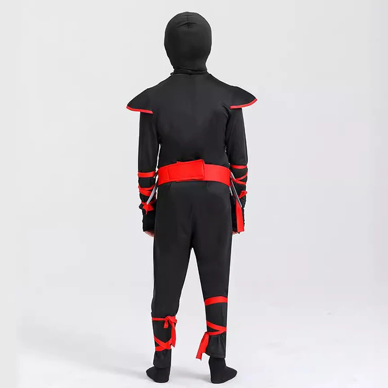 Bambini Ninja Deluxe Costume con accessori per armi ragazzi Kung Fu Outfit Ideas regali giocattoli a baionetta Samurai Ninja Costume di Halloween