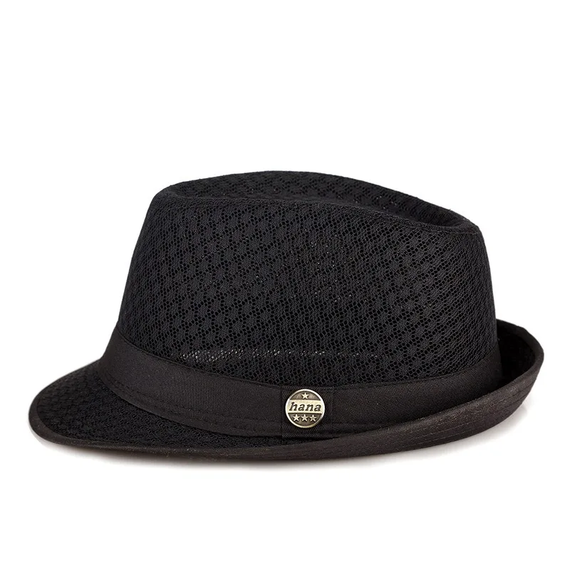 New Arrival Outdoor Mesh Fedora Sun Hat, Breathable UV Protection Mesh Top Decorative Cap for Summer Travel Beach Daily Matching