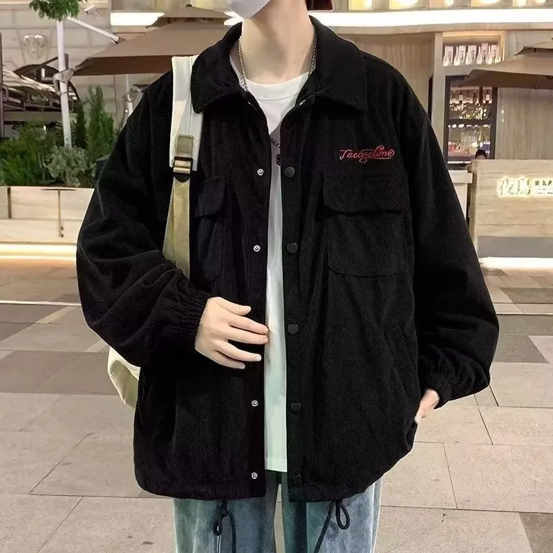 

Faionable Casual Oversize Cardigan Jaet Stand Collar Men's Outerwear Autumn Winter New Arrival Trendy Korean Sle 2300 P...