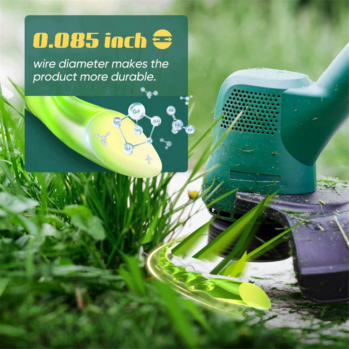 A26F-Trimmer Rope Lawn Mower Accessories Suitable for Ryobi One+ Series Lawn Mower AC80RL3/AC14HCA Mowing Rope