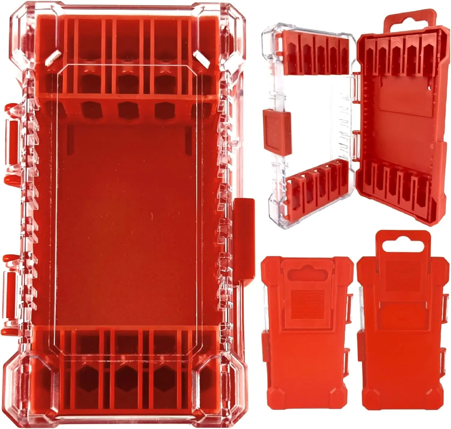

Small Storage Container for Impact Driver Bits, Plastic Case for Countersink Drill Bit and Hex Bits