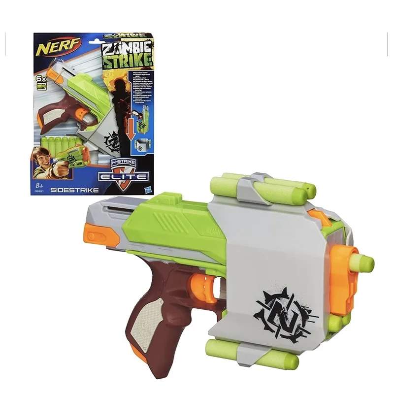 Hasbro Hot Fire Nerf Zombie Strike Sidestrike Zombie Night Patrol Stiff Set Launcher Action Figures Kids Outdoor Toys Gift