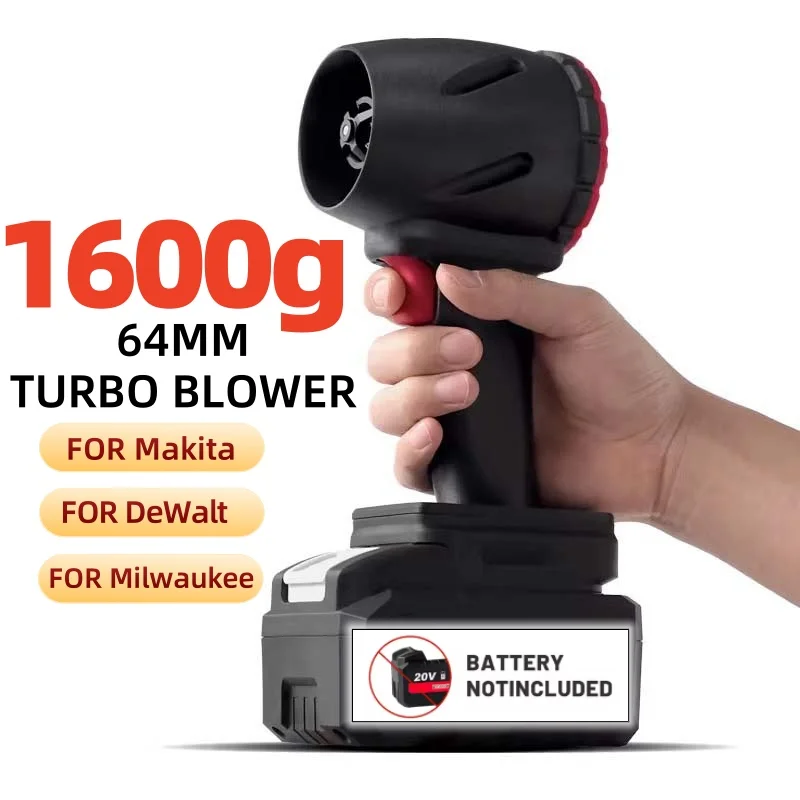 1100W Car Violent Air Blower Powerful Handheld Turbo Jet Fan High Speed 64mm Brushless Motor Thrust 1600g Car Wash Air Gun Dryer