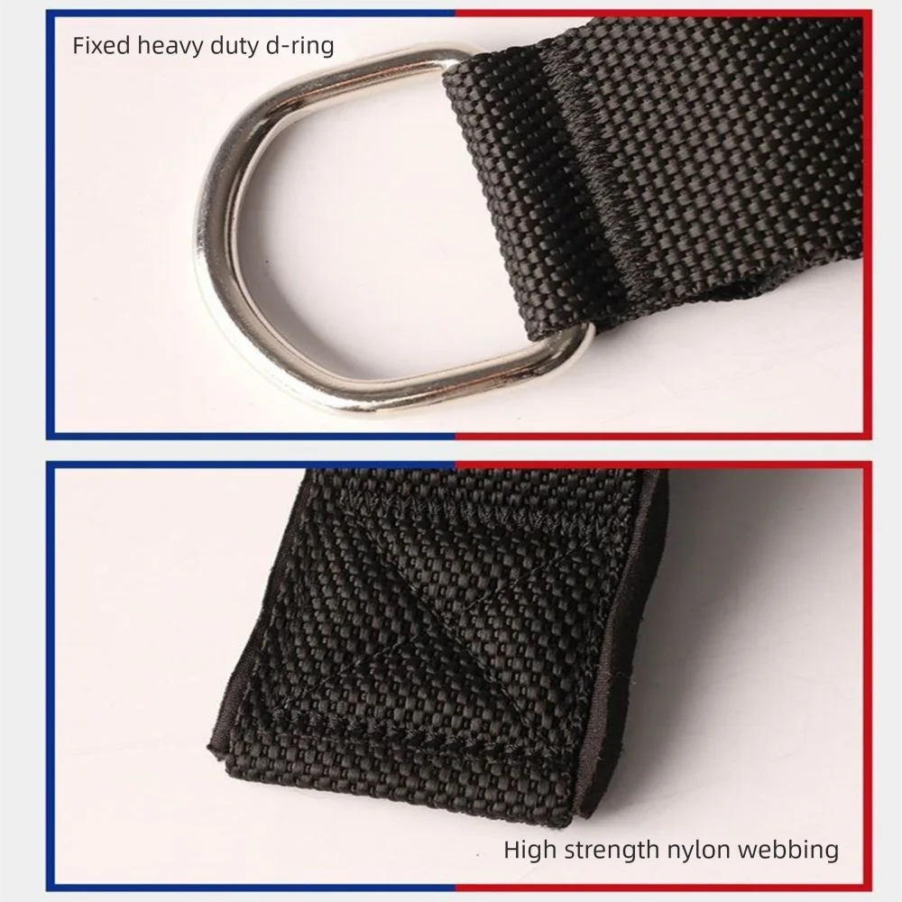 

Противоскользящая веревка для тяги трицепса, многофункциональная двойная кольцевая кабель, ручки для крепления, неопреновые подушечки для тренировки мышц