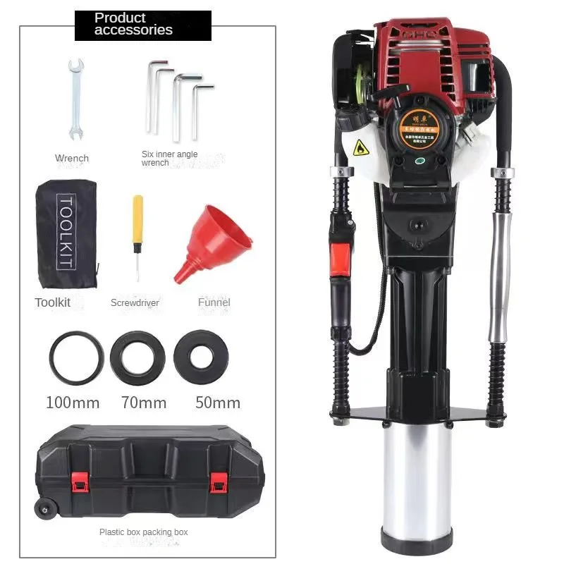 Por   4-stroke manual por   pounder pile post driver for industrial flood control machine equipment